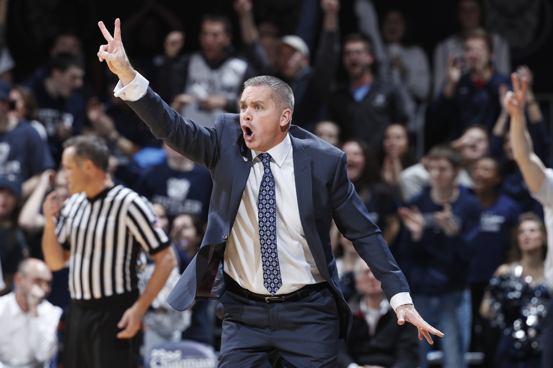 Head coach Chris Holtmann of the Butler Bulldogs