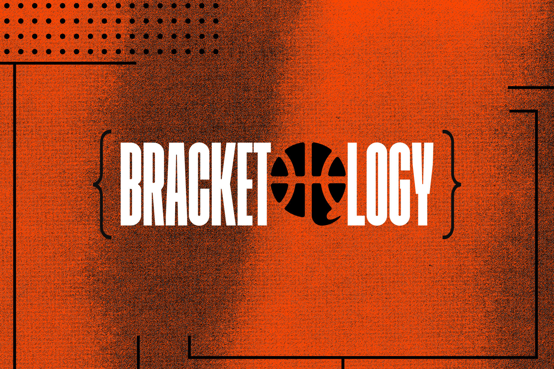 A logo for the word "BRACKETOLOGY" with the O in the shape of a basketball.